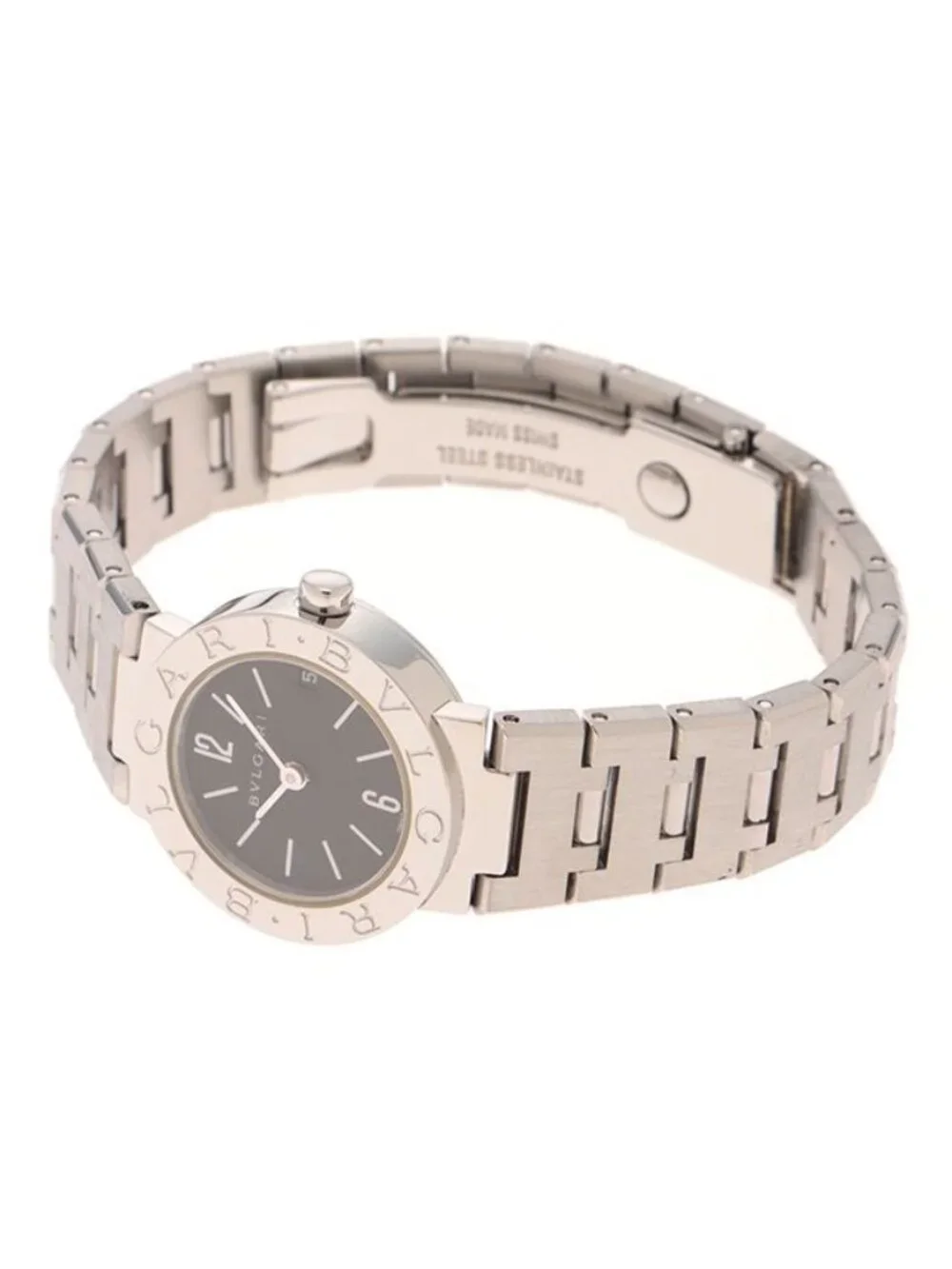 Bvlgari Watch Stainless Steel Black Dial Quartz